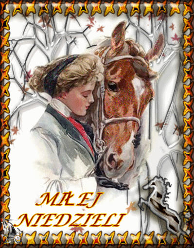 Dziewczynka z koniem miłej niedzieli